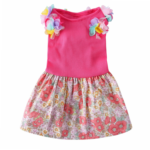 Flower Sleeve Dress Pink (Large)